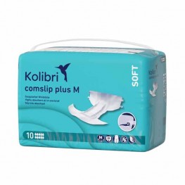 Kolibri Slip Soft Plus - Силно абсорбиращи пелени за възрастни, 10 капки - 3000  мл, Размер M (80 - 135 см), 28 бр/опак