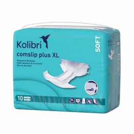 Kolibri Slip Soft Plus - Силно абсорбиращи пелени за възрастни, 10 капки - 3200 мл, Размер XL (140 - 170 см), 28 бр/опак