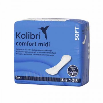 Kolibri Comfort Soft Midi - Урологични подложки, 3 капки - 600 мл, 28 бр/опак