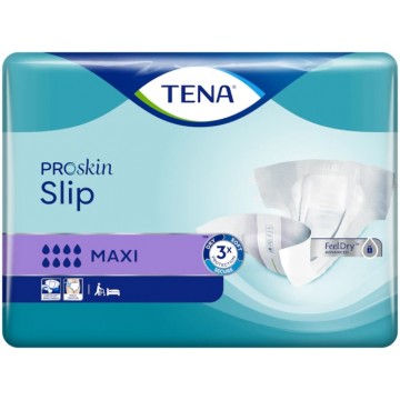 TENA Slip ProSkin Maxi - Пелени за възрастни хора при тежка до изключително тежка инконтиненция  - 8 капки - 2160 мл - Размер S ( 56 - 85 см)  - 24 бр/опак