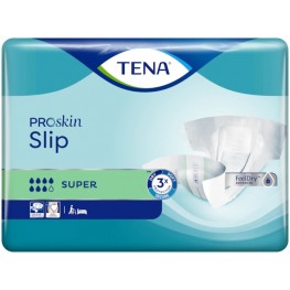 TENA Slip ProSkin Super - Пелени за възрастни хора при тежка инконтиненция - 7 капки - 1760 мл - Размер S (56 - 85 см) - 30 бр/опак 