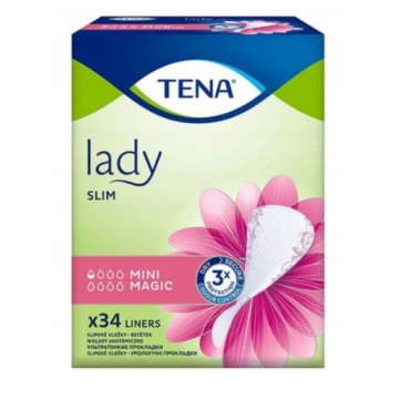 TENA Lady Slim Mini Magic - Урологични превръзки - 1/2 капка - 62 мл х34 бр. TENA Lady Slim Mini Magic - Урологични превръзки - 1/2 капка - 62 мл х34 бр.