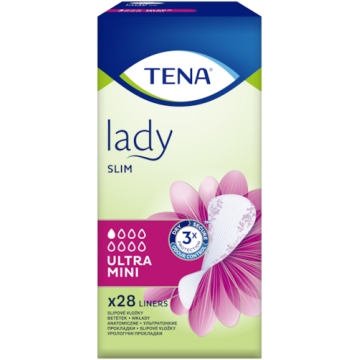 TENA Lady Slim Ultra Mini - Урологични превръзки - 1 капка - 92 мл х28 бр.