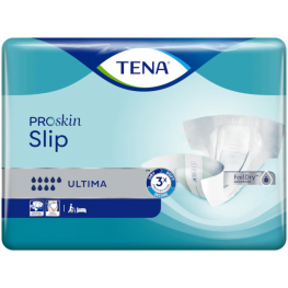 TENA Slip ProSkin Ultima - Пелени за възрастни хора при тежка до изключително тежка инконтиненция  - 9 капки - 4400 мл- Размер L (92 - 144 см)- 21 бр/опак 