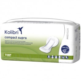 Kolibri Premium Compact Supra - Силно абсорбиращи анатомични подложки за тежка инконтиненция, 9 капки - 2800 мл, Размер: 74х37 см, 28 бр/опак