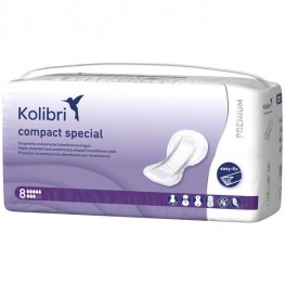 Kolibri Premium Compact Special - Силно абсорбиращи анатомични подложки за тежка инконтиненция, 8 капки - 2300 мл, Размер: 74х37 см, 28 бр/опак