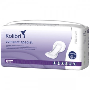 Kolibri Premium Compact Special - Силно абсорбиращи анатомични подложки за тежка инконтиненция, 8 капки - 2300 мл, Размер: 74х37 см, 28 бр/опак
