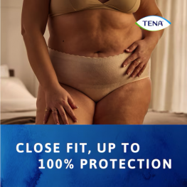 TENA Lady Pants Plus - Дискретно бельо за жени с висока талия, цвят Кремав, Размер М, 9 бр./опак.