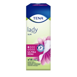 TENA Lady Slim Ultra Mini - Урологични превръзки - 1 капка - 92 мл х14 бр. 