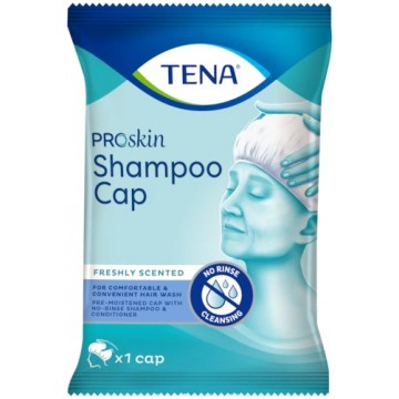 TENA ProSkin Shampoo Cap - Шапка за измиване на косата с шампоан и балсам - БЕЗ изплакване х1 бр./опак.